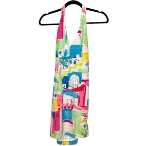 100% Silk David Meister Halter Mini Dress